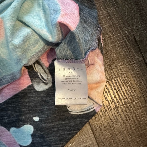 Sandro Printed Pink  T-shirt. - Picture 6 of 10